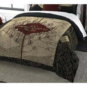 Harry Potter Hogwarts The Marauders Map Guide Full size Comforter beadspread